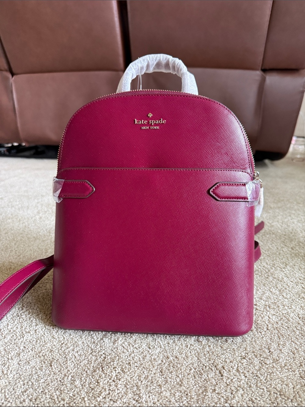kate spade Berry Saffiano Leather Backpack